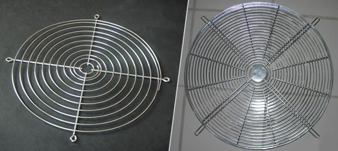 Round shape fan covers with reinforcing steel wire